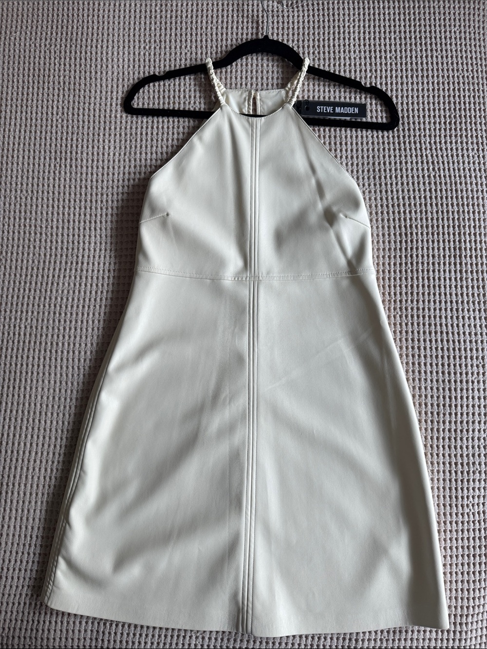 Steve Madden Ivory Sabah Halter Mini Dress